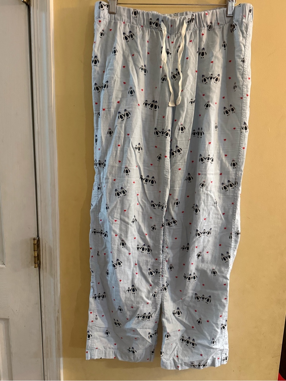 J Crew Factory Light Blue Print Cotton Drawstring pajama pants, small
